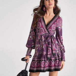 NWOT Venus Paisley Mini Dress - Medium